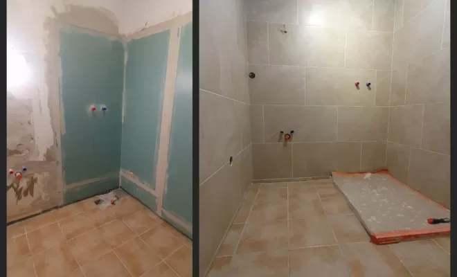Salle de bain en court de rénovation 